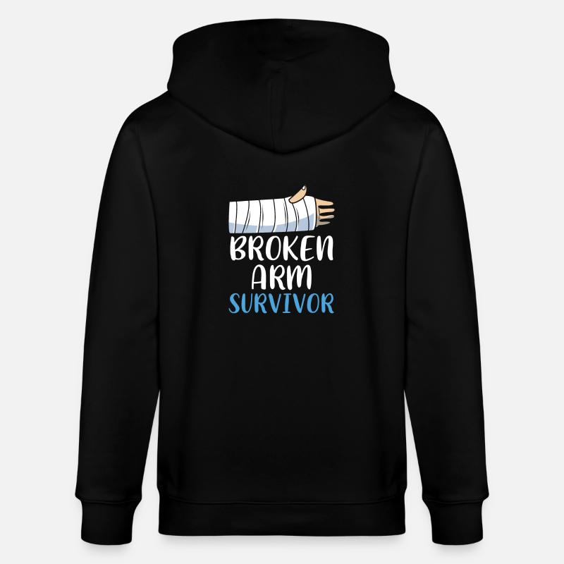 Gebrochener Arm Knochen Knochenbruch - Stanley/Stella Unisex Bio-Kapuzenjacke CULTIVATOR  - Schwarz