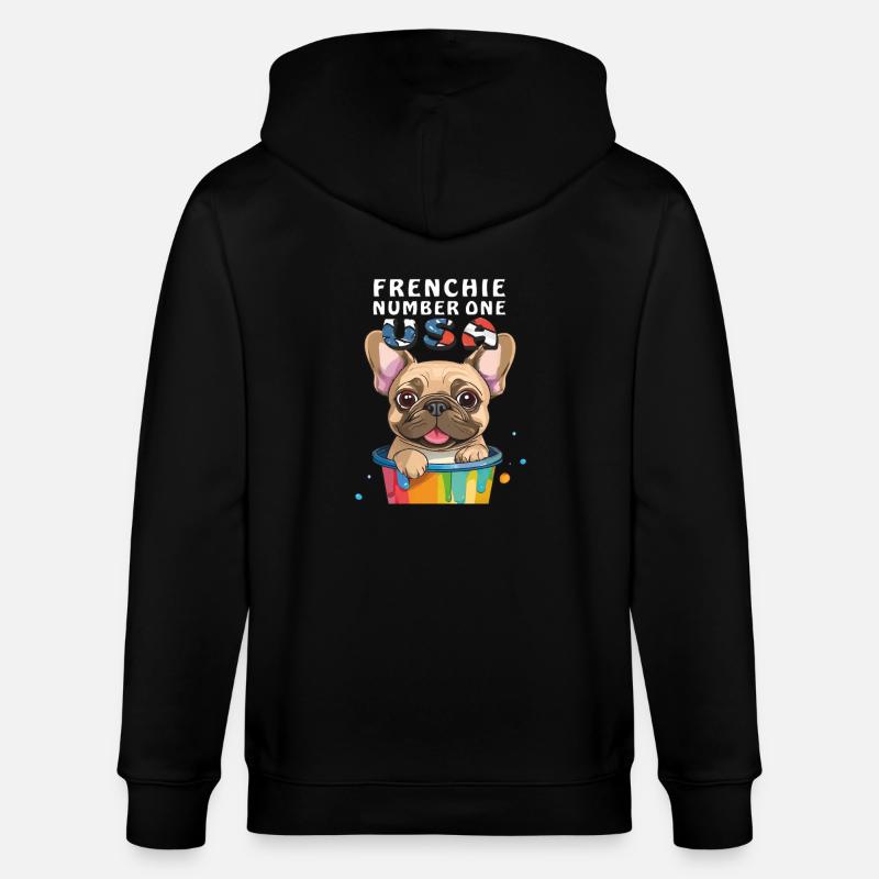 FRENCHIE NUMÉRO UN AUX ÉTATS-UNIS - Veste à capuche bio CULTIVATOR Stanley/Stella Unisexe - noir