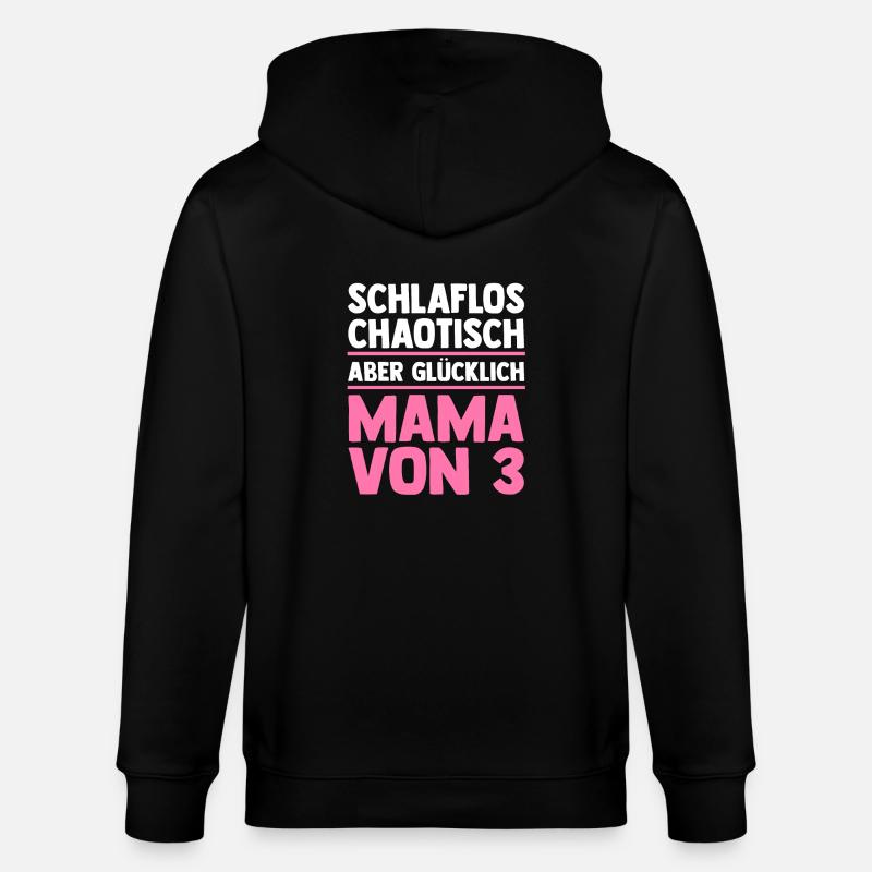 Maman de 3 enfants - Veste à capuche bio CULTIVATOR Stanley/Stella Unisexe - noir