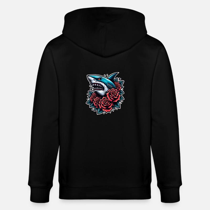 Requin - Veste à capuche bio CULTIVATOR Stanley/Stella Unisexe - noir