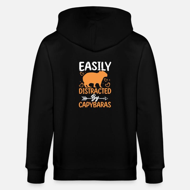 Capybara - Stanley/Stella Unisex Bio-Kapuzenjacke CULTIVATOR  - Schwarz