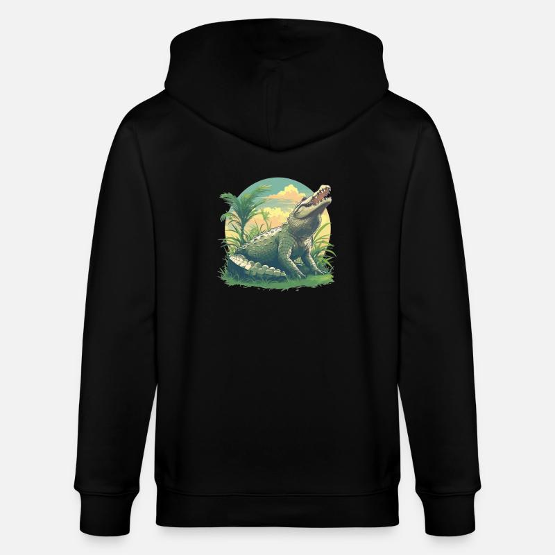 Crocodiles Crocodile - Veste à capuche bio CULTIVATOR Stanley/Stella Unisexe - noir