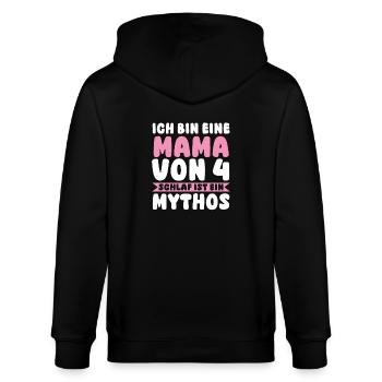 Mama Von 4 Kindern - Stanley/Stella Unisex Bio-Kapuzenjacke CULTIVATOR  - Schwarz - Hinten - Anna (173cm)