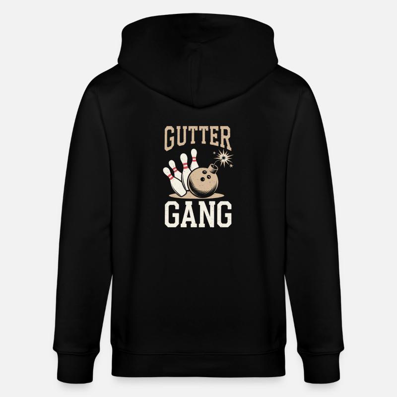 Gutter Gang Bowler Bowling - Stanley/Stella Unisex Bio-Kapuzenjacke CULTIVATOR  - Schwarz