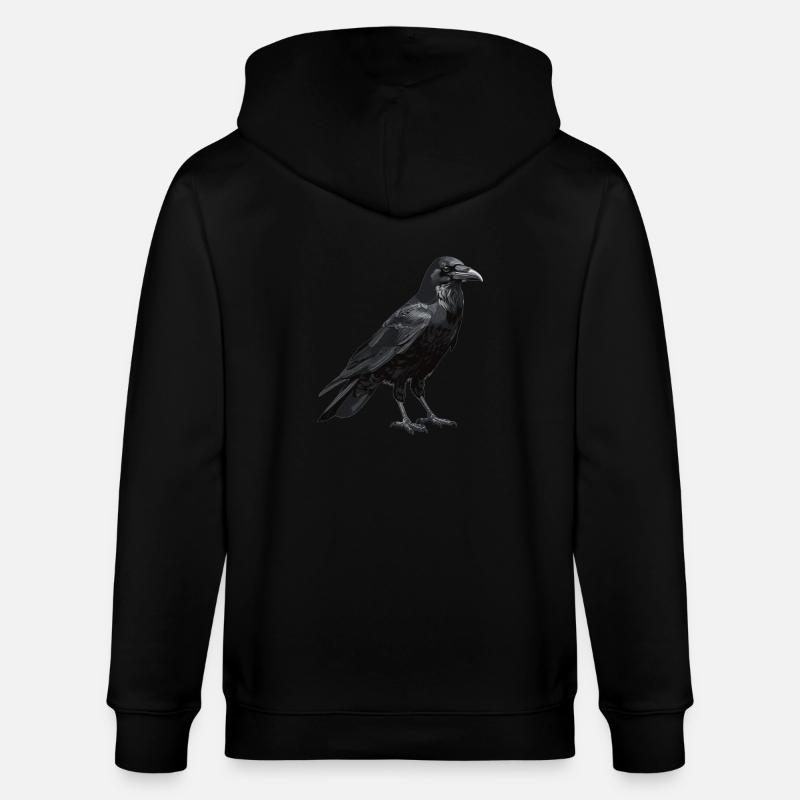 Krähen Krähe - Stanley/Stella Unisex Bio-Kapuzenjacke CULTIVATOR  - Schwarz