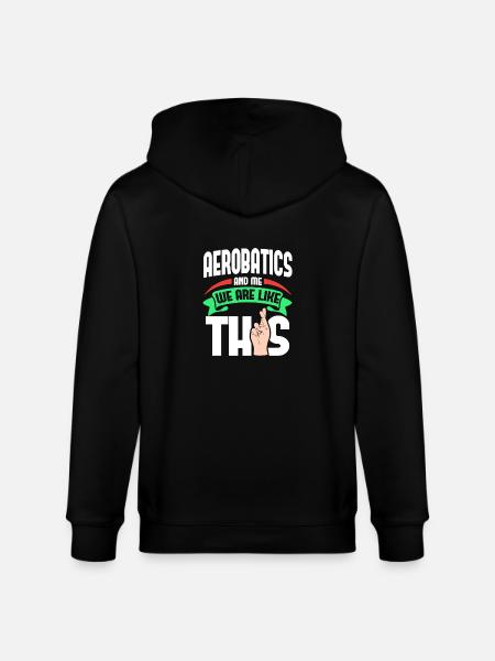 Aerobatics Me Are Like - Stanley/Stella CULTIVATOR  Unisex Organic Hooded Jacket - black