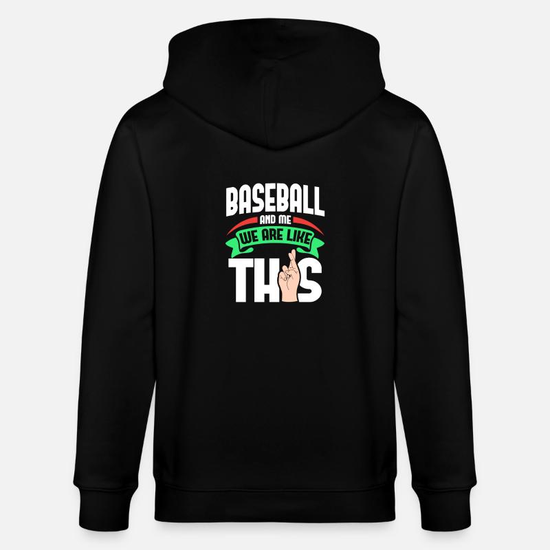 Baseball Me Are Like - Stanley/Stella Unisex Bio-Kapuzenjacke CULTIVATOR  - Schwarz