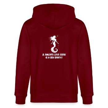 Matrose Meme Piratenschiff Ozean Segeln - Stanley/Stella Unisex Bio-Kapuzenjacke CULTIVATOR  - Burgunderrot - Hinten - Anna (173cm)