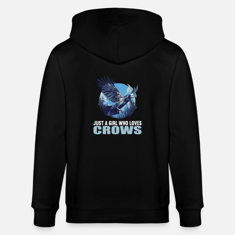 Krähen Krähe - Stanley/Stella Unisex Bio-Kapuzenjacke CULTIVATOR - Schwarz