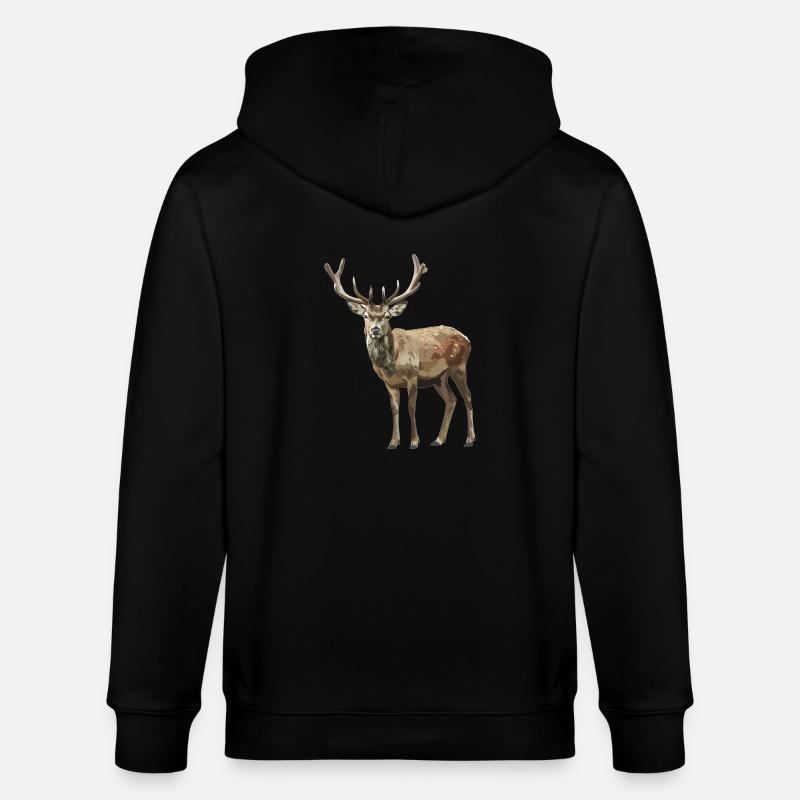 Deer Deer - Stanley/Stella CULTIVATOR  Unisex Organic Hooded Jacket - black