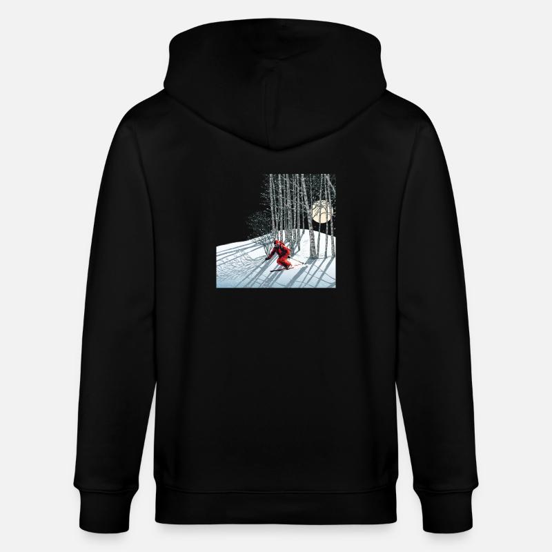 Nachtskifahren Ski nocturne - Veste à capuche bio CULTIVATOR Stanley/Stella Unisexe - noir