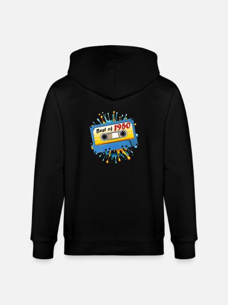 1950 MUSIC CASSETTE BEST OF - Stanley/Stella CULTIVATOR  Unisex Organic Hooded Jacket - black