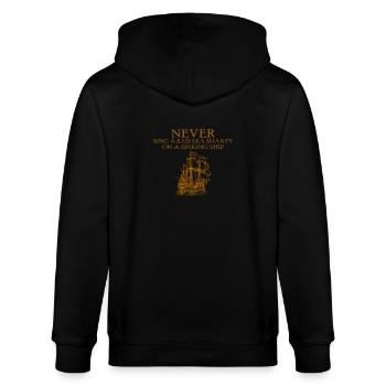 Matrose Meme Piratenschiff Ozean Segeln - Stanley/Stella Unisex Bio-Kapuzenjacke CULTIVATOR  - Schwarz - Hinten - Anna (173cm)
