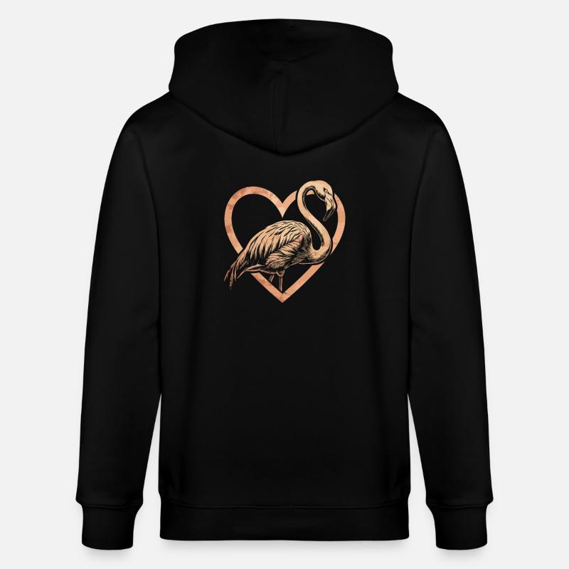 Flamingo - Stanley/Stella Unisex Bio-Kapuzenjacke CULTIVATOR  - Schwarz