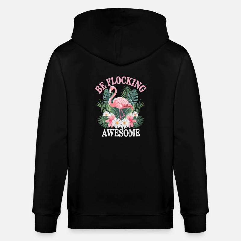 Flamingo - Stanley/Stella Unisex Bio-Kapuzenjacke CULTIVATOR  - Schwarz
