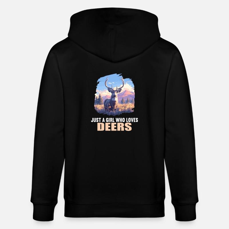 Cerf Cerf - Veste à capuche bio CULTIVATOR Stanley/Stella Unisexe - noir