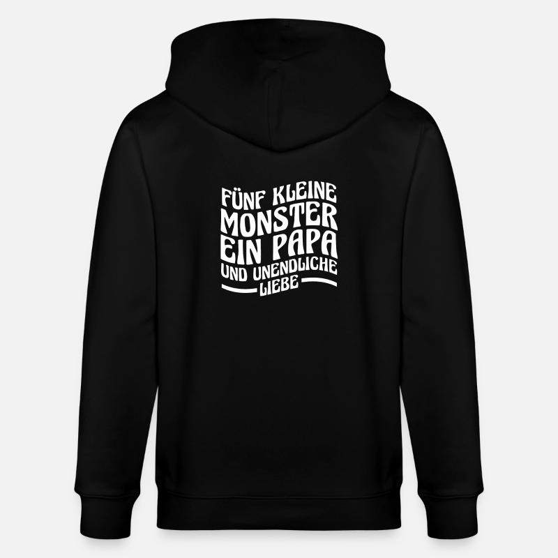 Papa de 5 enfants - Veste à capuche bio CULTIVATOR Stanley/Stella Unisexe - noir