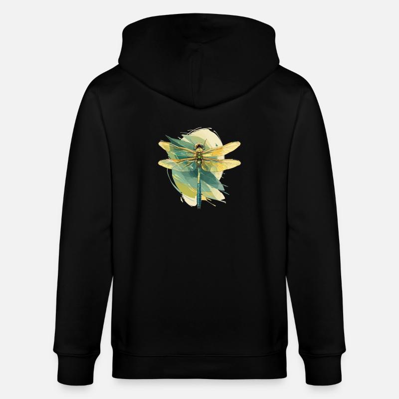 Libellen Libelle - Stanley/Stella Unisex Bio-Kapuzenjacke CULTIVATOR  - Schwarz