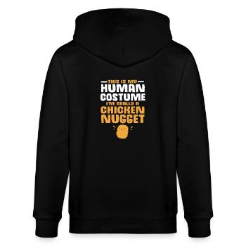 Chicken Nuggets - Stanley/Stella Unisex Bio-Kapuzenjacke CULTIVATOR  - Schwarz - Hinten - Anna (173cm)