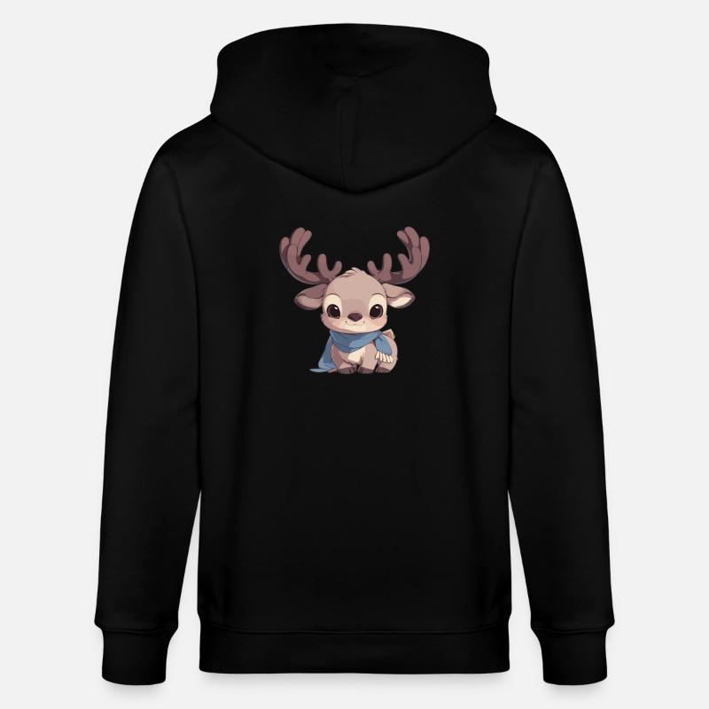 Elche Elch - Stanley/Stella Unisex Bio-Kapuzenjacke CULTIVATOR - Schwarz