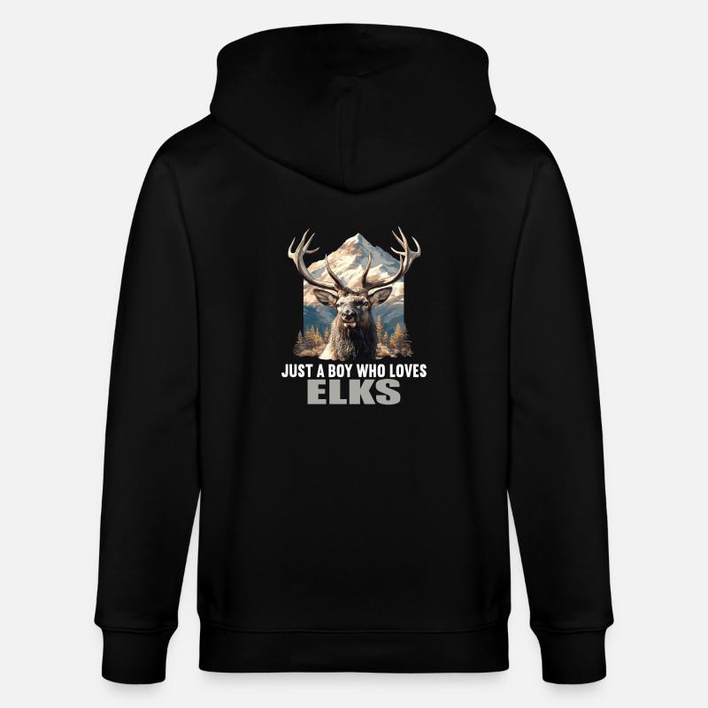 Moose Moose - Stanley/Stella CULTIVATOR Unisex Organic Hooded Jacket - black