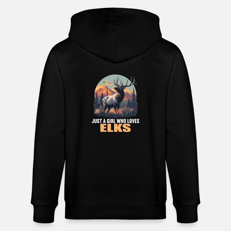 Elche Elch - Stanley/Stella Unisex Bio-Kapuzenjacke CULTIVATOR  - Schwarz