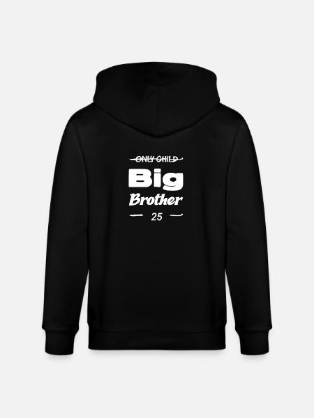 only only child, then brother - Stanley/Stella CULTIVATOR  Unisex Organic Hooded Jacket - black