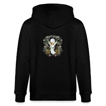 Engel spirituell Märchen Märchenfigur Beschützer - Stanley/Stella Unisex Bio-Kapuzenjacke CULTIVATOR  - Schwarz - Hinten - Anna (173cm)
