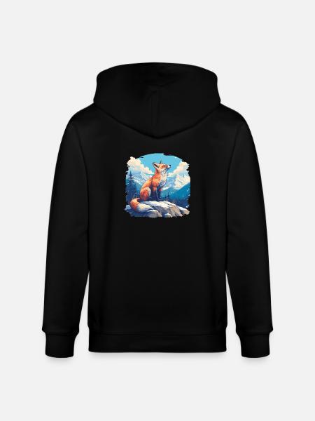 Foxes Fox - Stanley/Stella CULTIVATOR Unisex Organic Hooded Jacket - black