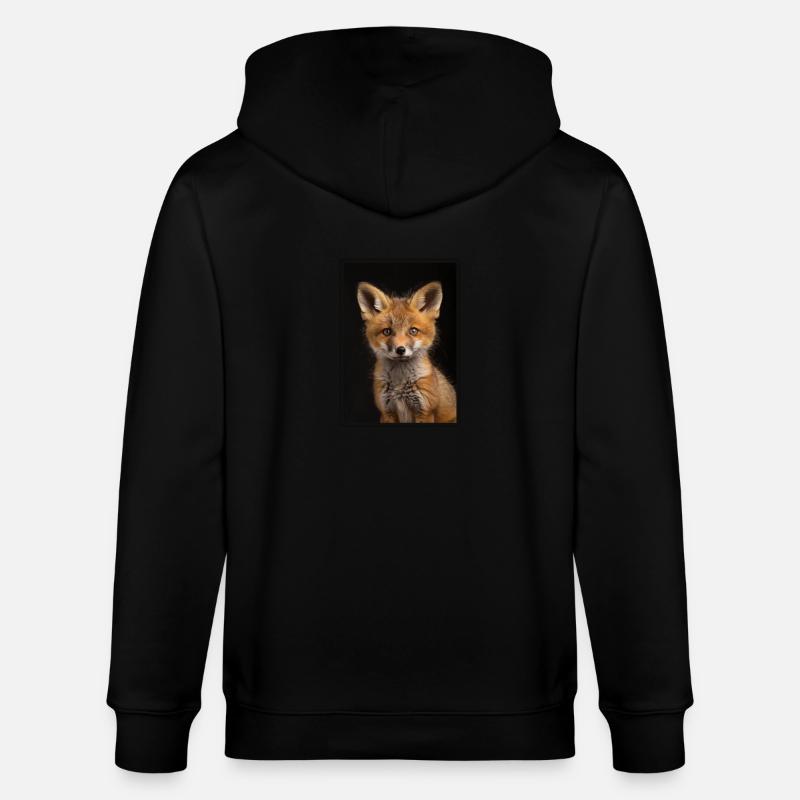 Foxes Fox - Stanley/Stella CULTIVATOR  Unisex Organic Hooded Jacket - black