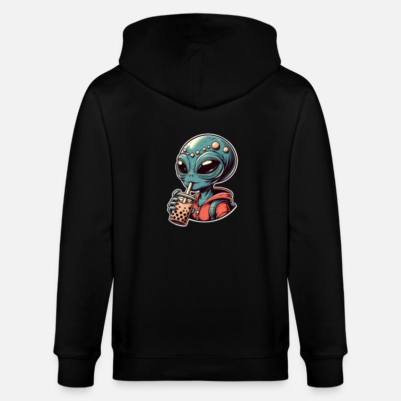 Alien Bubble Tea - Stanley/Stella Unisex Bio-Kapuzenjacke CULTIVATOR  - Schwarz