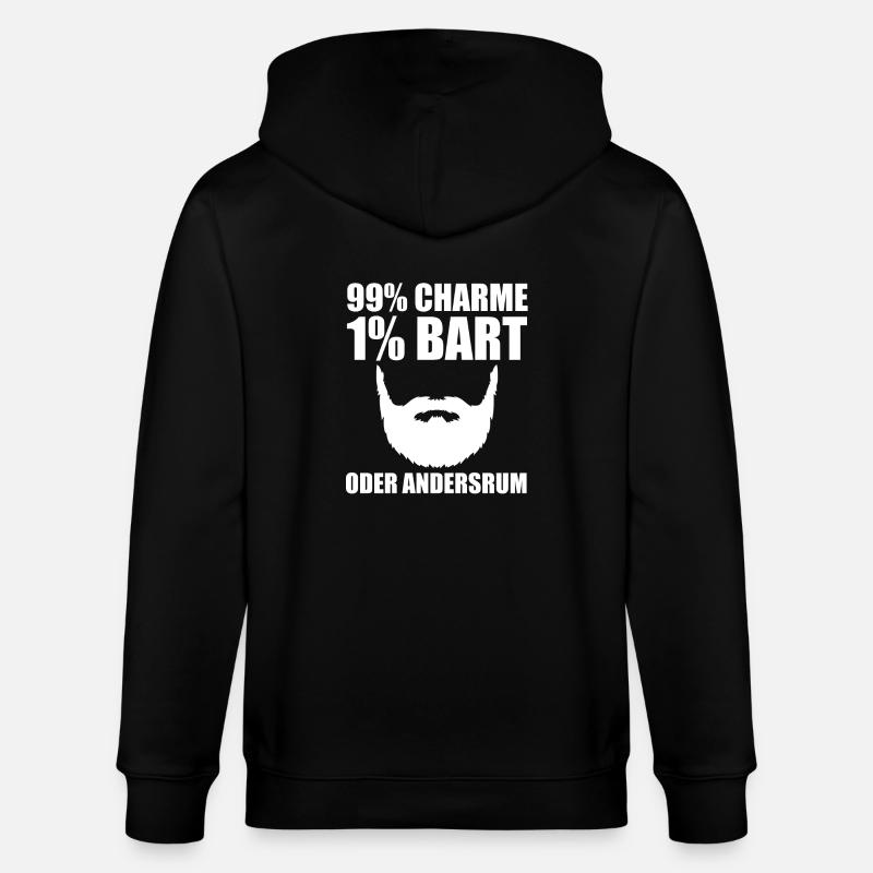 Bärtig Bartträger Bart - Stanley/Stella Unisex Bio-Kapuzenjacke CULTIVATOR  - Schwarz