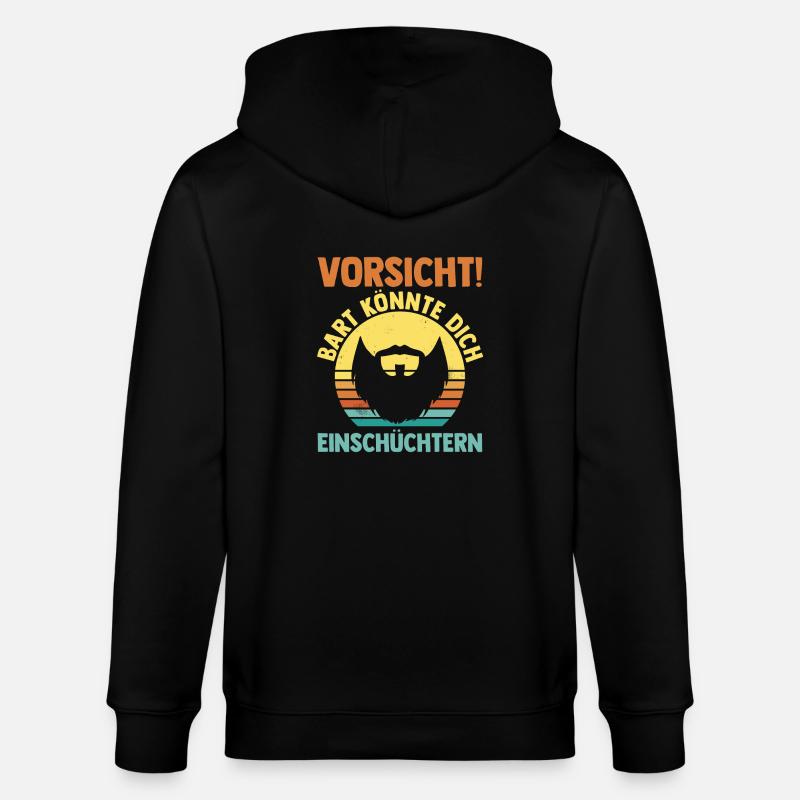 Bärtig Bartträger Bart - Stanley/Stella Unisex Bio-Kapuzenjacke CULTIVATOR - Schwarz