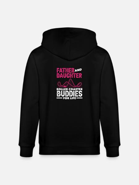 Roller Coaster Father And Daughter Friends - Stanley/Stella CULTIVATOR  Unisex Organic Hooded Jacket - black