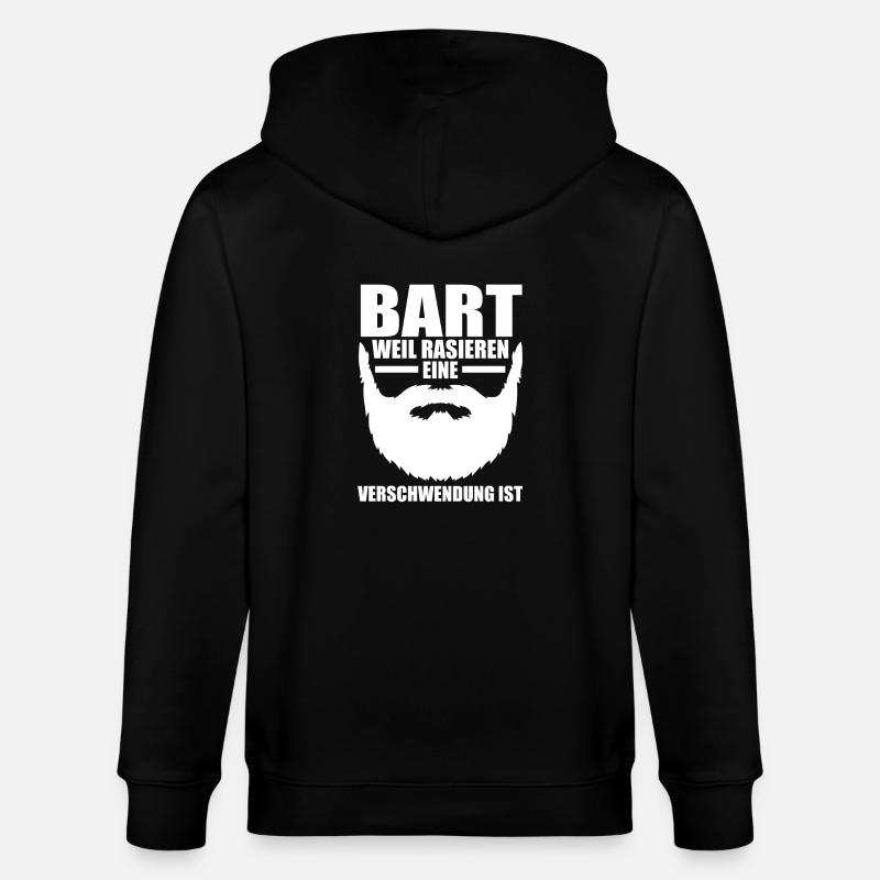 Bärtig Bartträger Bart - Stanley/Stella Unisex Bio-Kapuzenjacke CULTIVATOR  - Schwarz