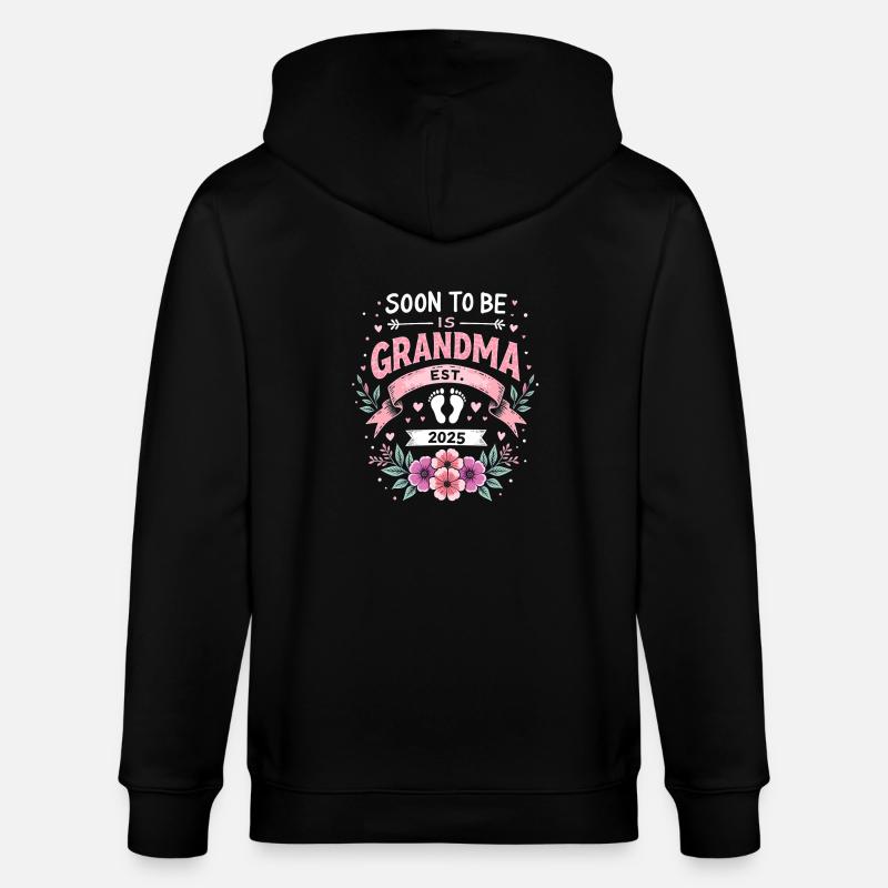 Bientôt grand-mère, bientôt grand-mère - Veste à capuche bio CULTIVATOR Stanley/Stella Unisexe - noir