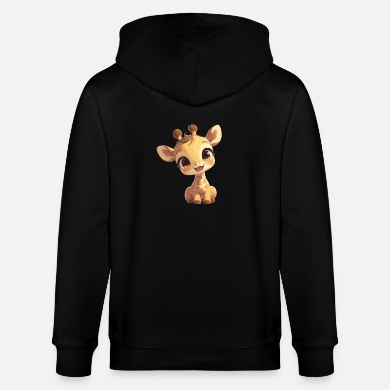 Girafes Girafe - Veste à capuche bio CULTIVATOR Stanley/Stella Unisexe - noir