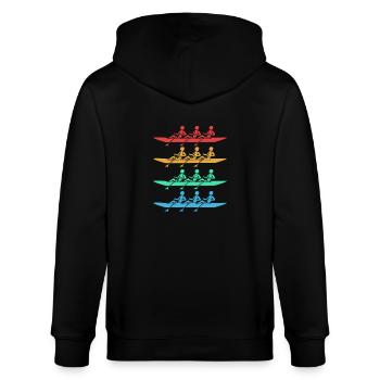 Ruderteam Rudern Ruder Ruderboot Ruderer - Stanley/Stella Unisex Bio-Kapuzenjacke CULTIVATOR  - Schwarz - Hinten - Anna (173cm)