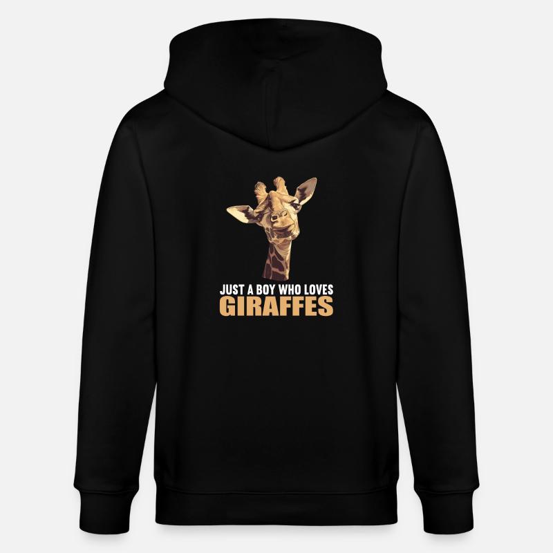 Giraffen Giraffe - Stanley/Stella Unisex Bio-Kapuzenjacke CULTIVATOR  - Schwarz