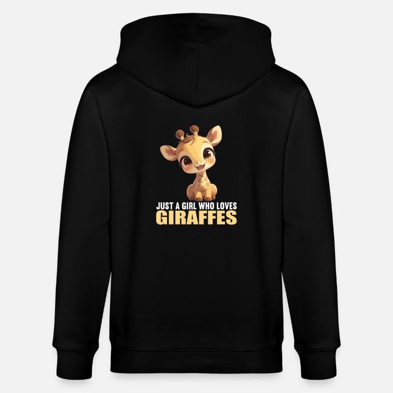 Giraffes Giraffe - Stanley/Stella CULTIVATOR  Unisex Organic Hooded Jacket - black