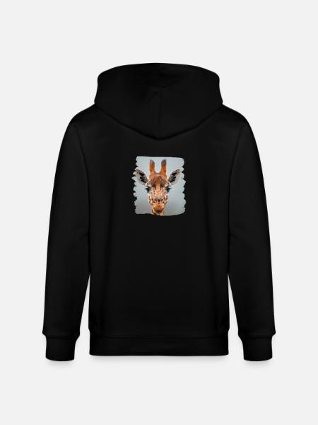 Giraffes Giraffe - Stanley/Stella CULTIVATOR Unisex Organic Hooded Jacket - black