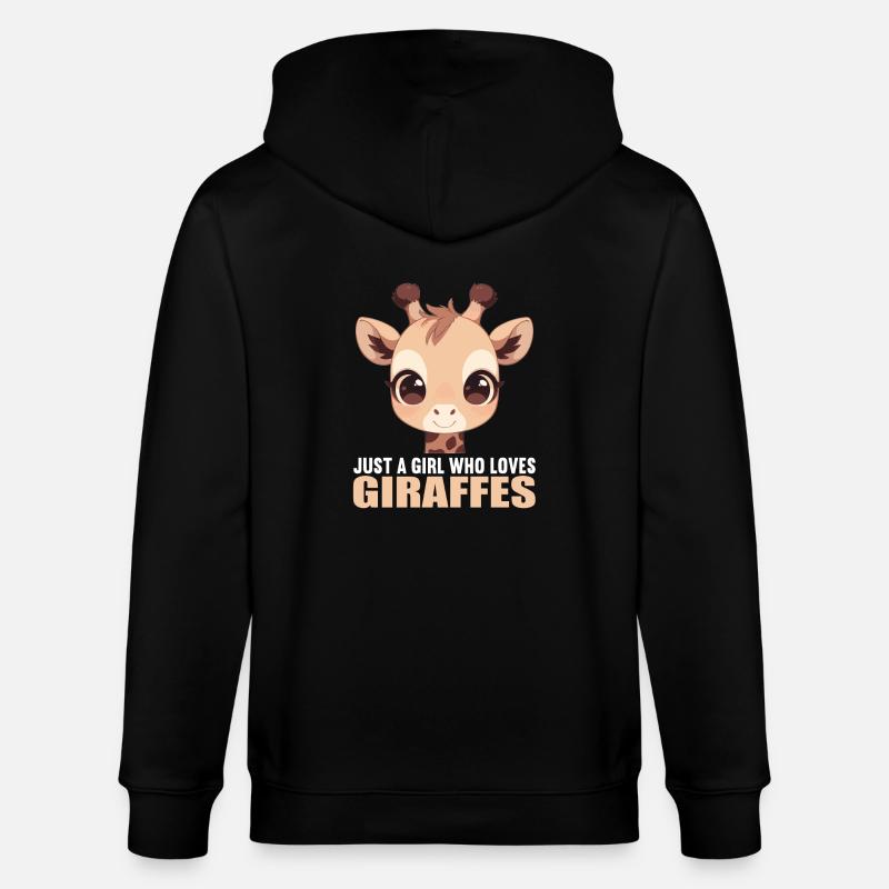 Girafes Girafe - Veste à capuche bio CULTIVATOR Stanley/Stella Unisexe - noir