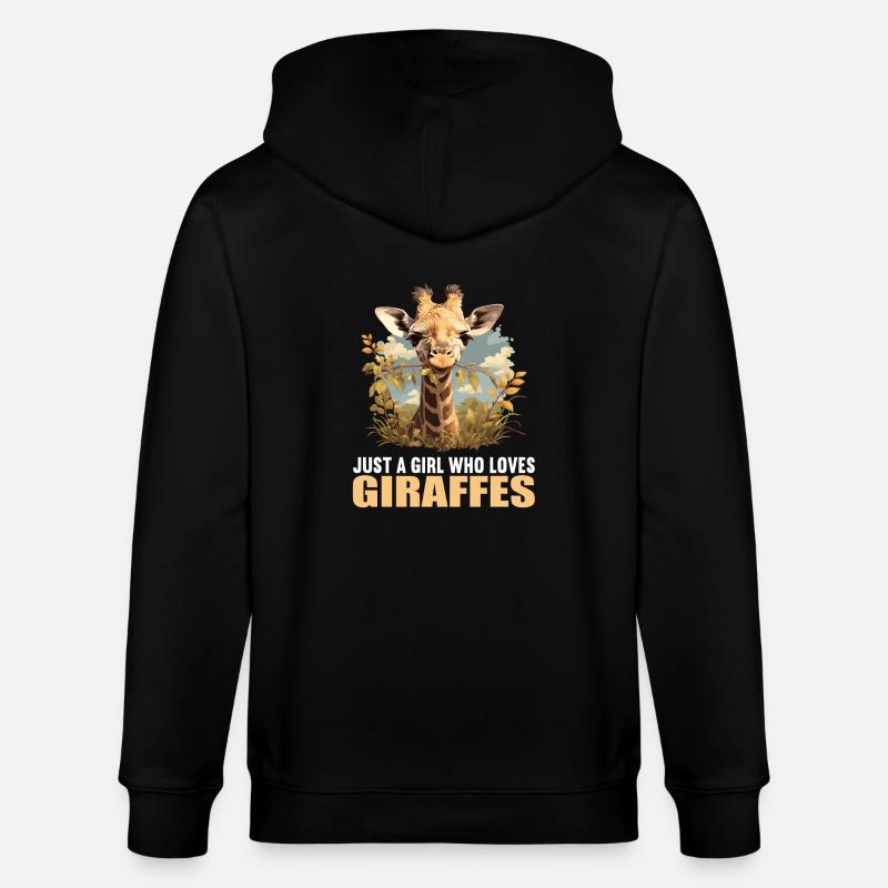 Giraffen Giraffe - Stanley/Stella Unisex Bio-Kapuzenjacke CULTIVATOR  - Schwarz