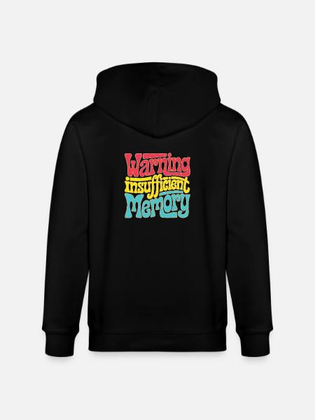 Warning Insufficient Memory 5 - Stanley/Stella Unisex Bio-Kapuzenjacke CULTIVATOR - Schwarz