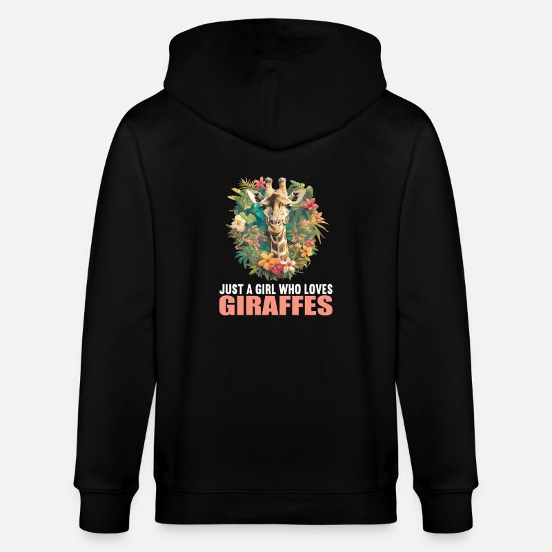 Giraffen Giraffe - Stanley/Stella Unisex Bio-Kapuzenjacke CULTIVATOR  - Schwarz