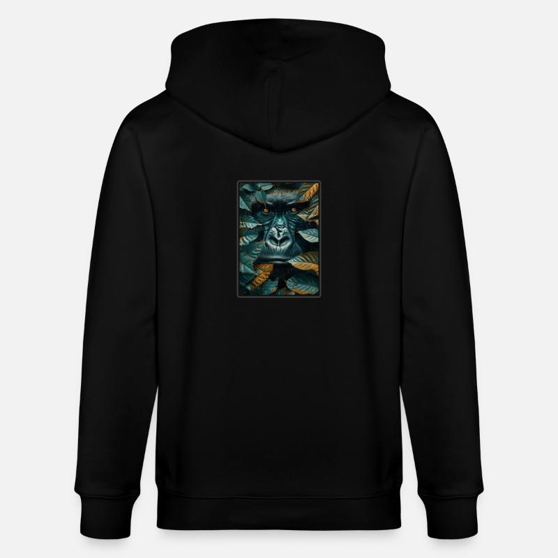 Gorilles Gorilles - Veste à capuche bio CULTIVATOR Stanley/Stella Unisexe - noir