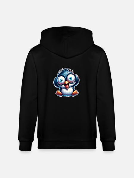 Penguin Crazy - Stanley/Stella CULTIVATOR Unisex Organic Hooded Jacket - black
