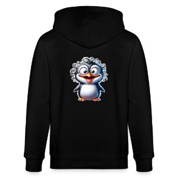 Pinguin - Stanley/Stella Unisex Bio-Kapuzenjacke CULTIVATOR  - Schwarz - Hinten - Anna (173cm)