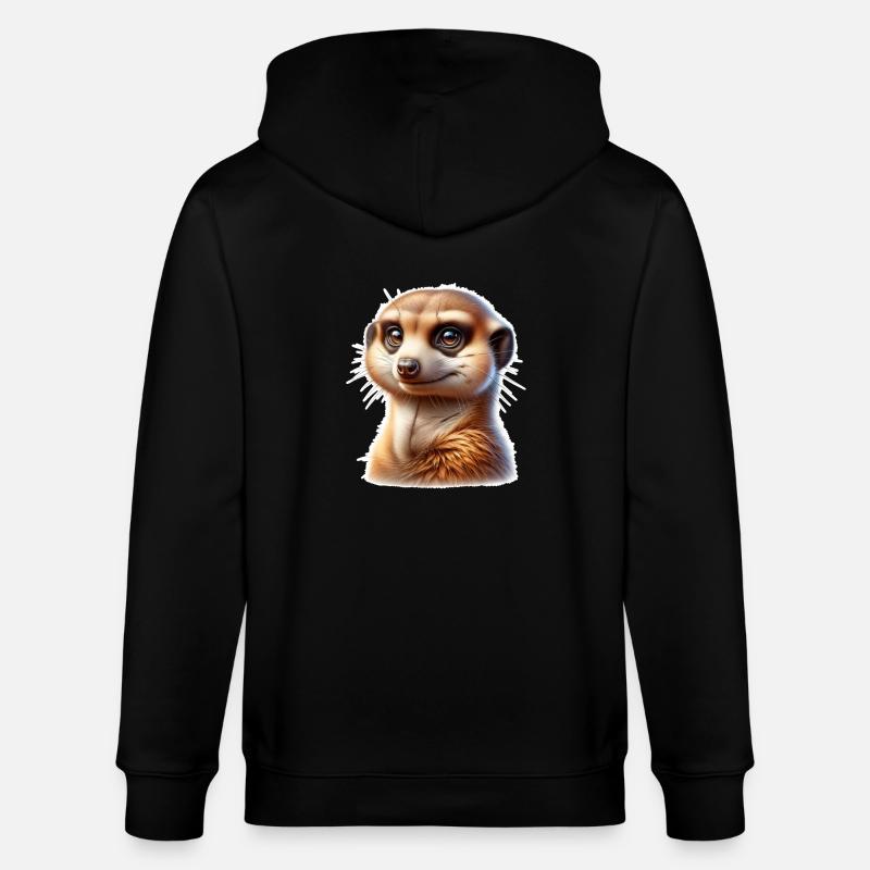 Erdmännchen - Stanley/Stella Unisex Bio-Kapuzenjacke CULTIVATOR  - Schwarz