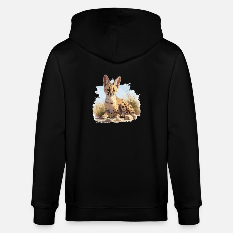 Servale Serval - Veste à capuche bio CULTIVATOR Stanley/Stella Unisexe - noir